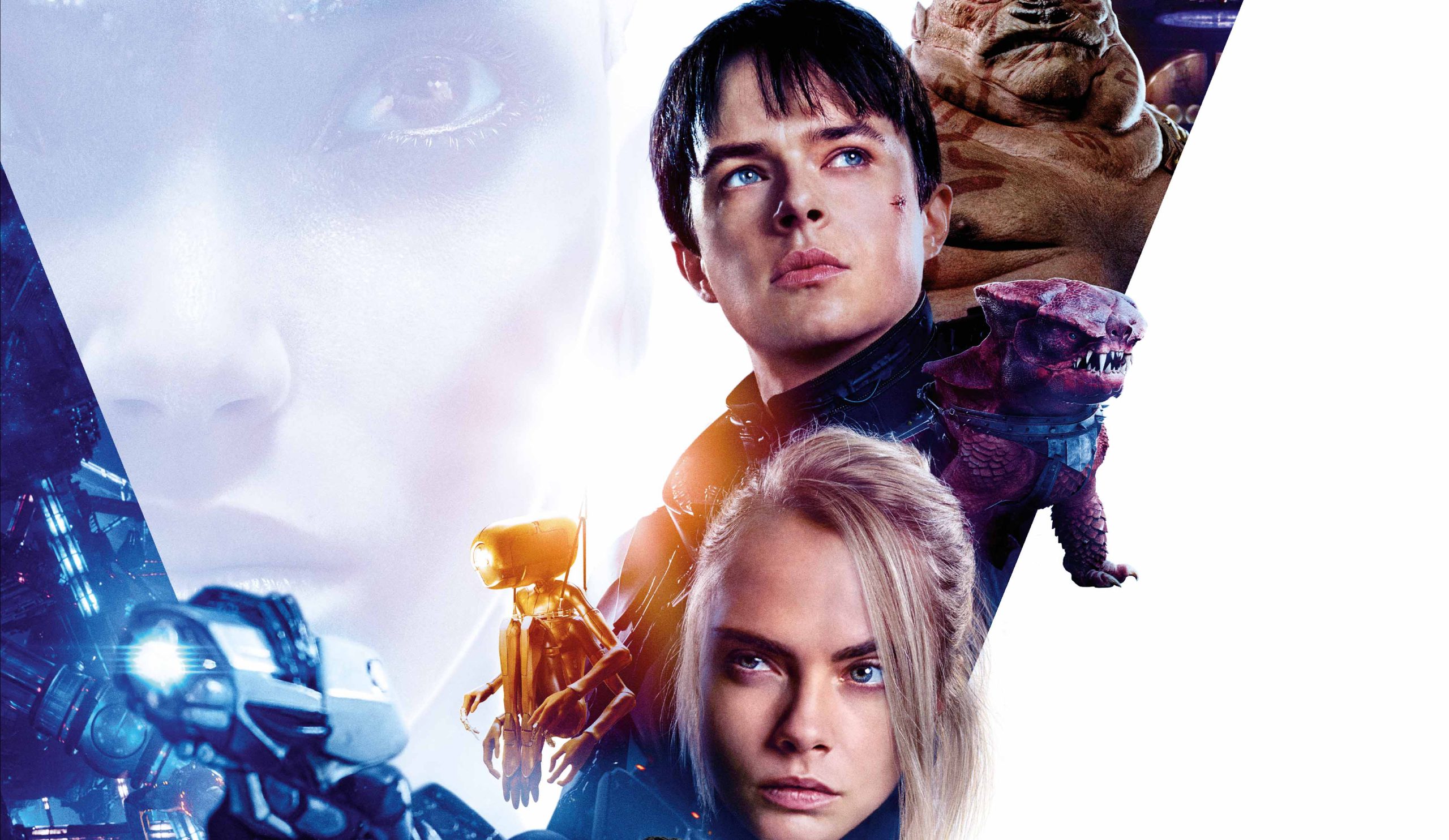 Elenco reunido no novo cartaz de Valerian e a Cidade dos Mil Planetas