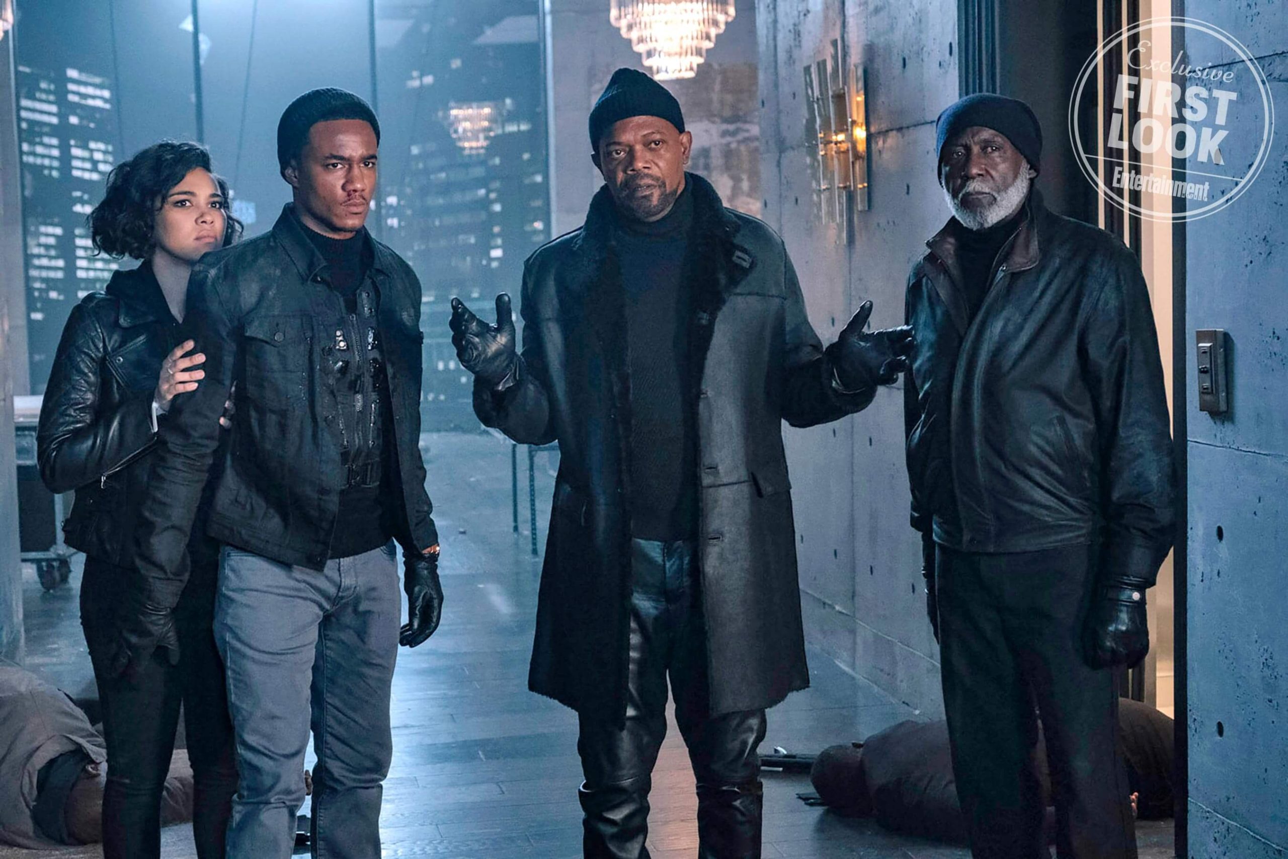Três gerações se reúnem em imagem do novo filme de Shaft