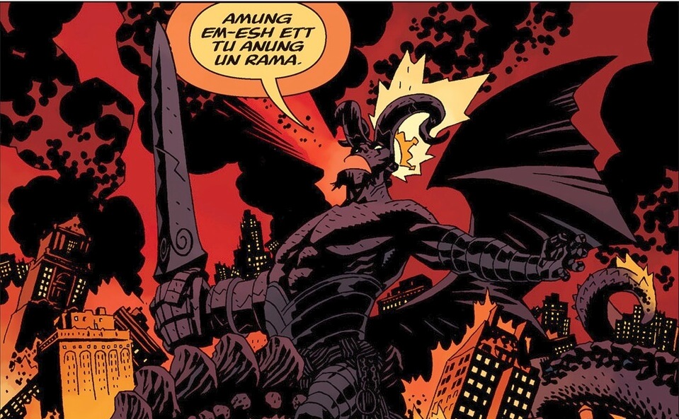 Hellboy com chifres