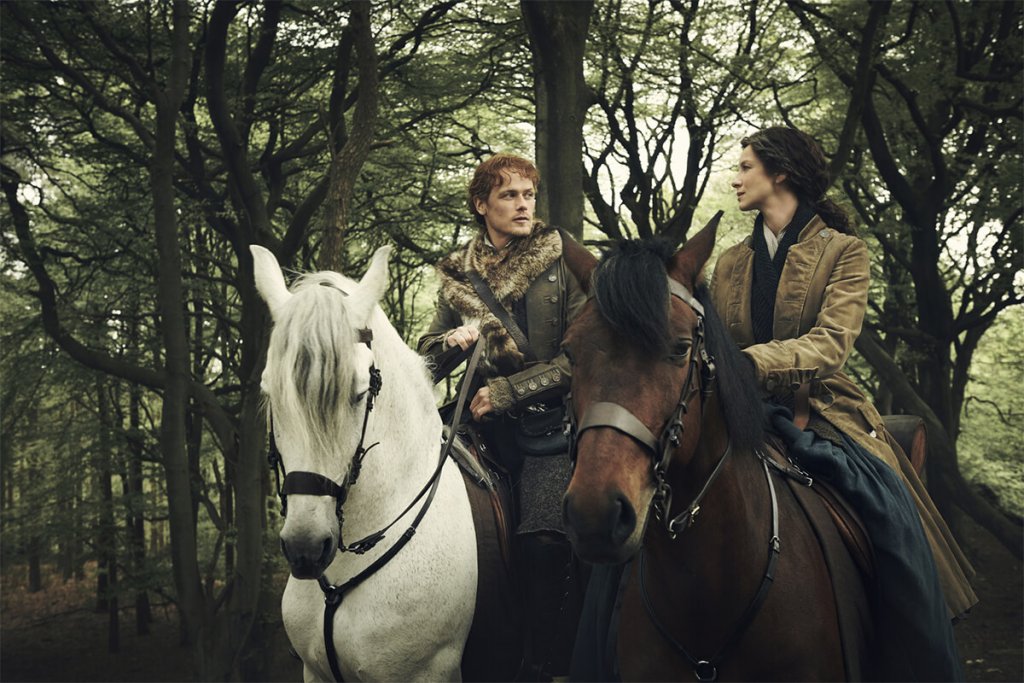 Jamie e Claire em Outlander
