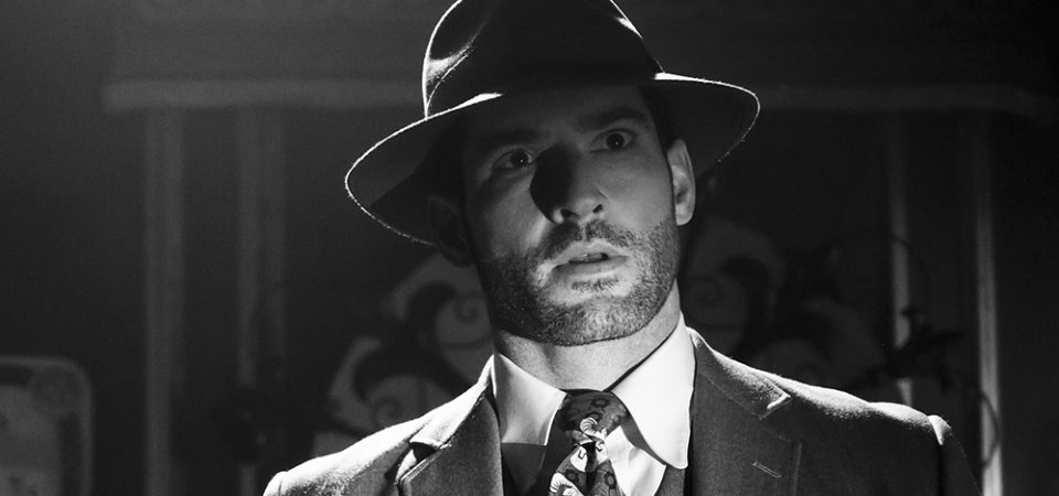 LUCIFER (L to R) LAUREN GERMAN as CHLOE DECKER and TOM ELLIS as LUCIFER MORNINGSTAR in episode 504 of LUCIFER Cr. JOHN P. FLEENOR/NETFLIX © 2020