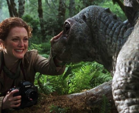 Julianne Moore em Jurassic Park e Jurassic World