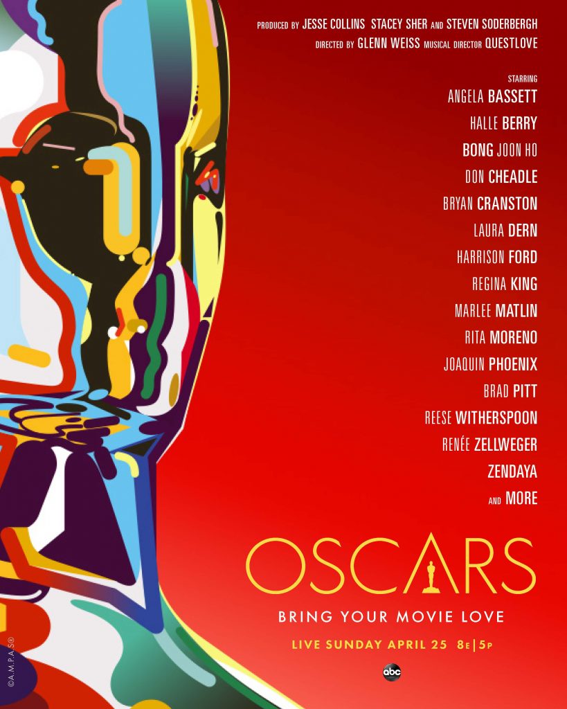 Cartaz dos apresentadores do Oscar 2021