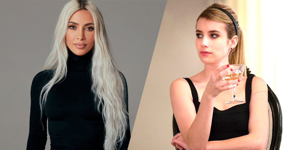 Kim Kardashian e Emma Roberts em American Horror Story