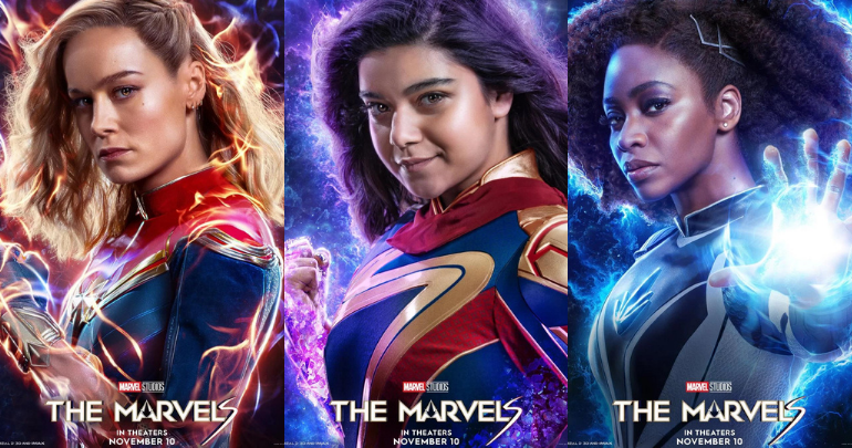 As Marvels ganham novos cartazes com o trio de heroínas