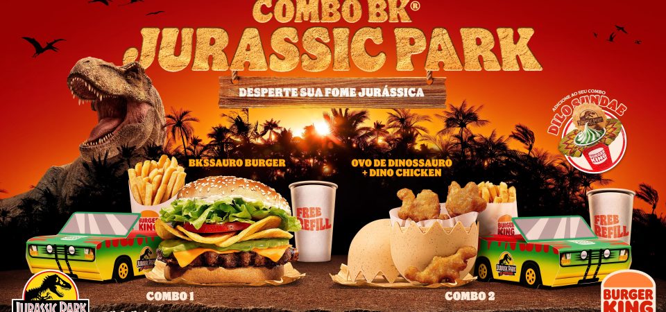 Burger King celebra os 30 anos de Jurassic Park com combos especiais