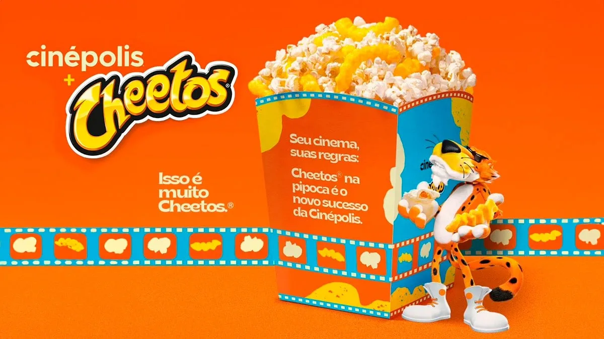 Cinépolis lança edição limitada de pipoca sabor Cheetos