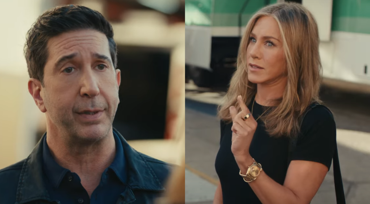 Jennifer Aniston e David Schwimmer superbowl