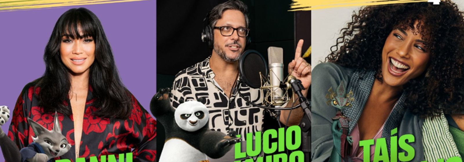 Taís Araujo e Danni Suzuki se juntam ao elenco de dublagem de Kung Fu Panda 4