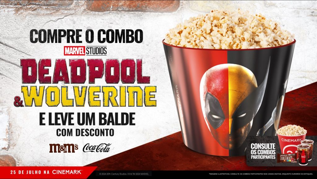 Cinemark anuncia combo temático de Deadpool & Wolverine