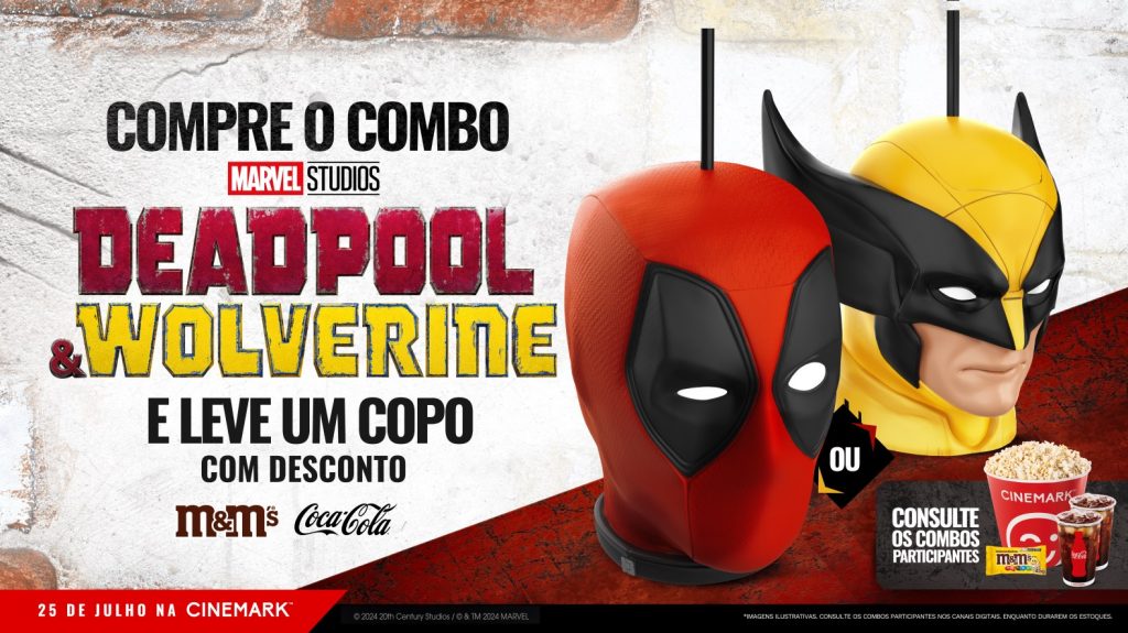 Cinemark anuncia combo temático de Deadpool & Wolverine