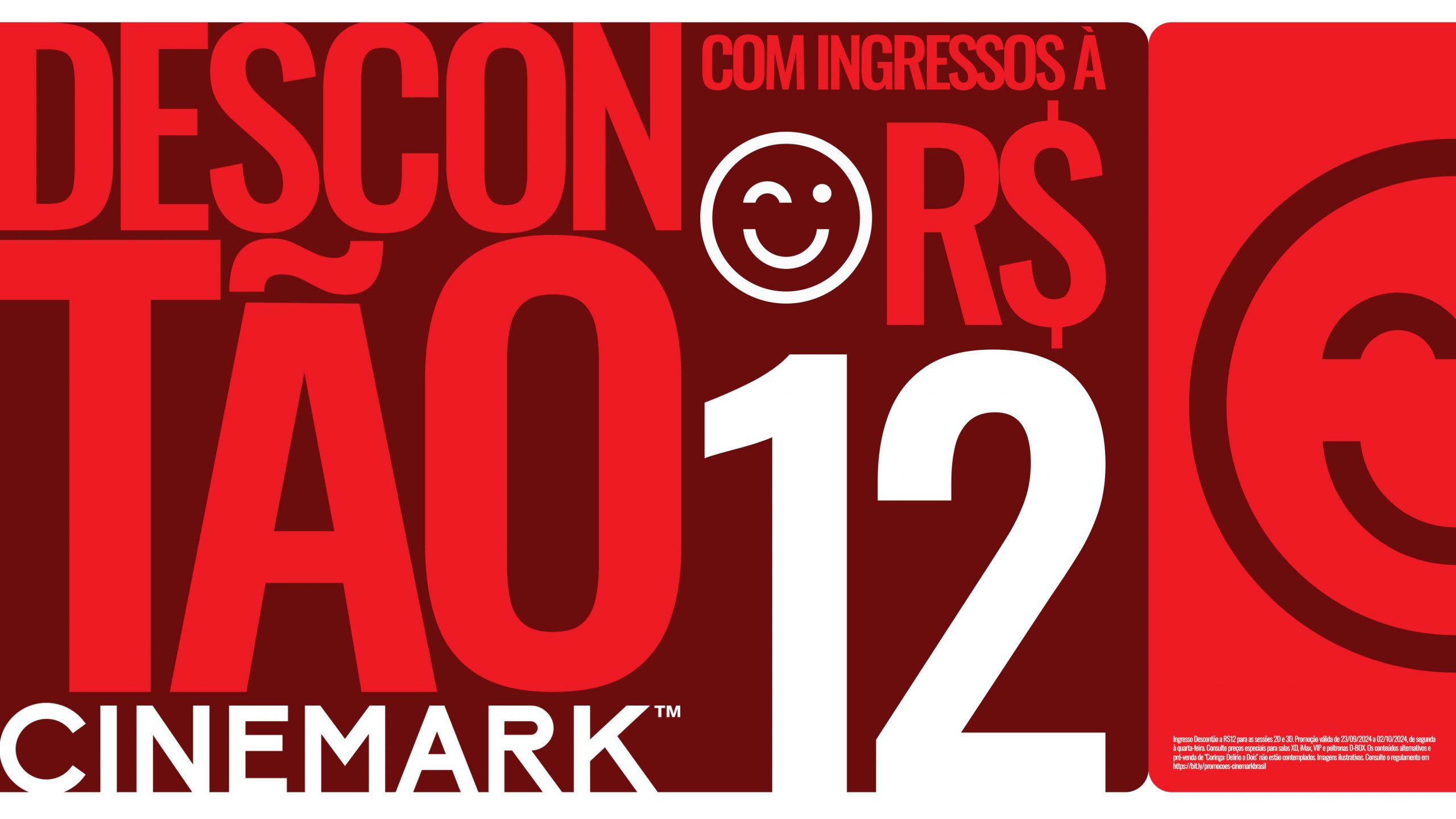Descontão Cinemark | Rede estende promoção de ingressos a R$ 12 por mais duas semanas