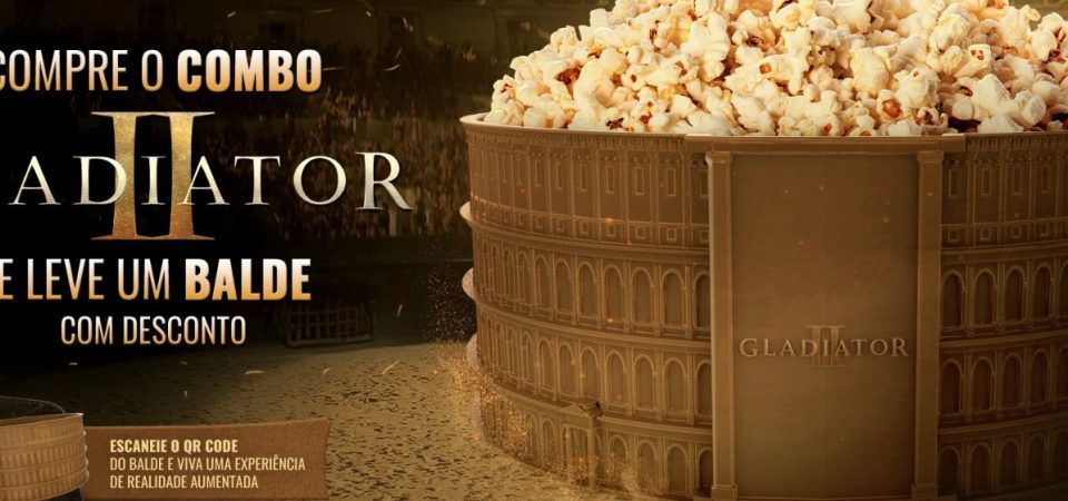 Cinemark apresenta balde colecionável do Coliseu para o lançamento de Gladiador II