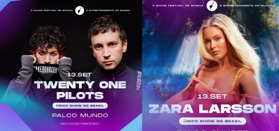 Twenty One Pilots e Zara Larsson são anunciados no último dia de Rock in Rio