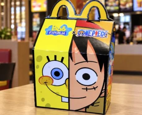 Méqui junta os mundos de Bob Esponja e ONE PIECE